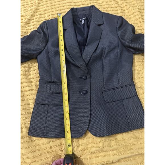 Women’s black metallic blazer, dress jacket Nine West Size 4 Small - Picture 8 of 14
